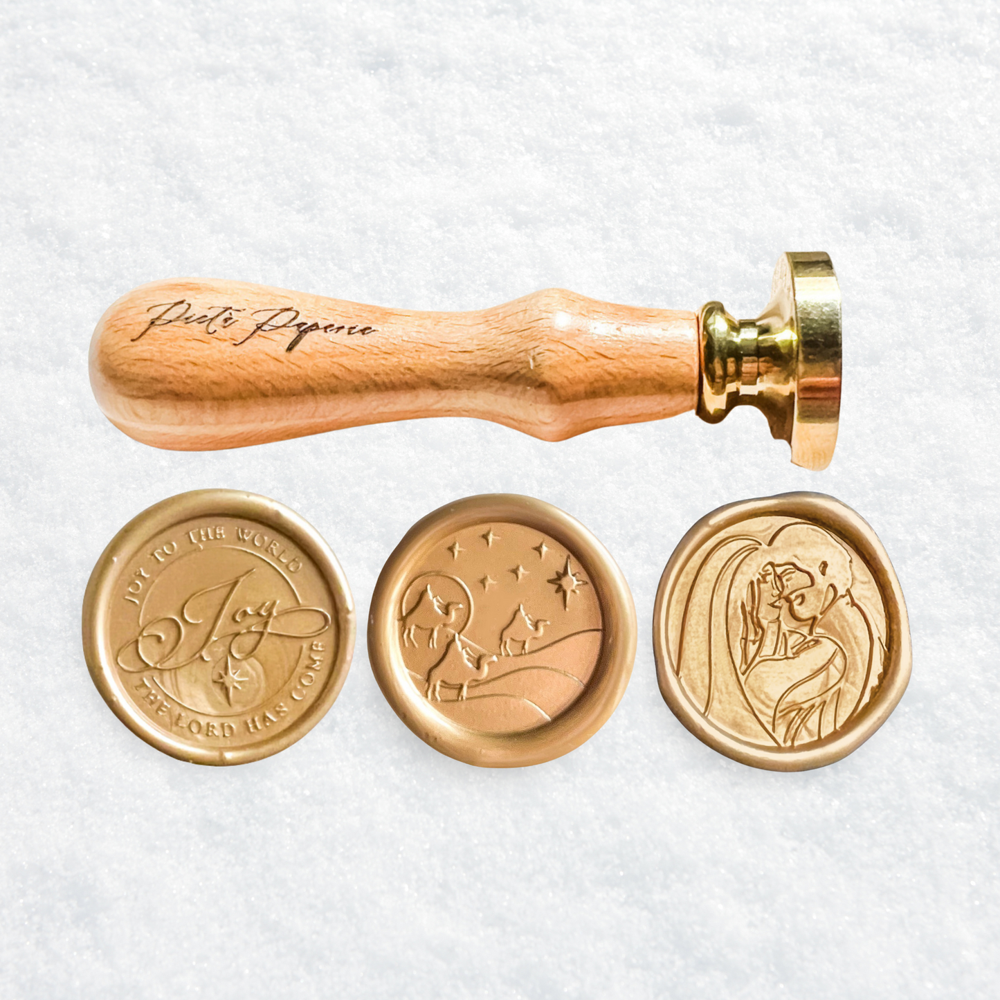 Catholic Christmas Wax Seal Stamps, Three Stamp Bundle