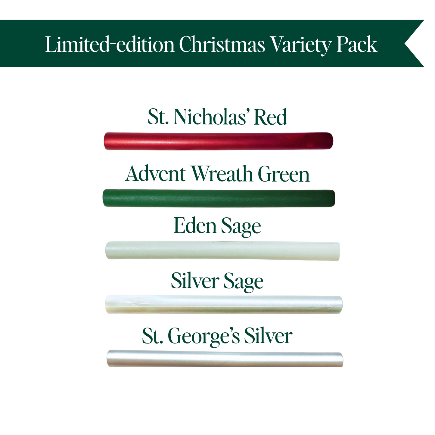 Limited-Edition Classic Christmas Variety Pack, Sealing Wax Beads and Sticks, Catholic Wax Seal Stamp Supplies