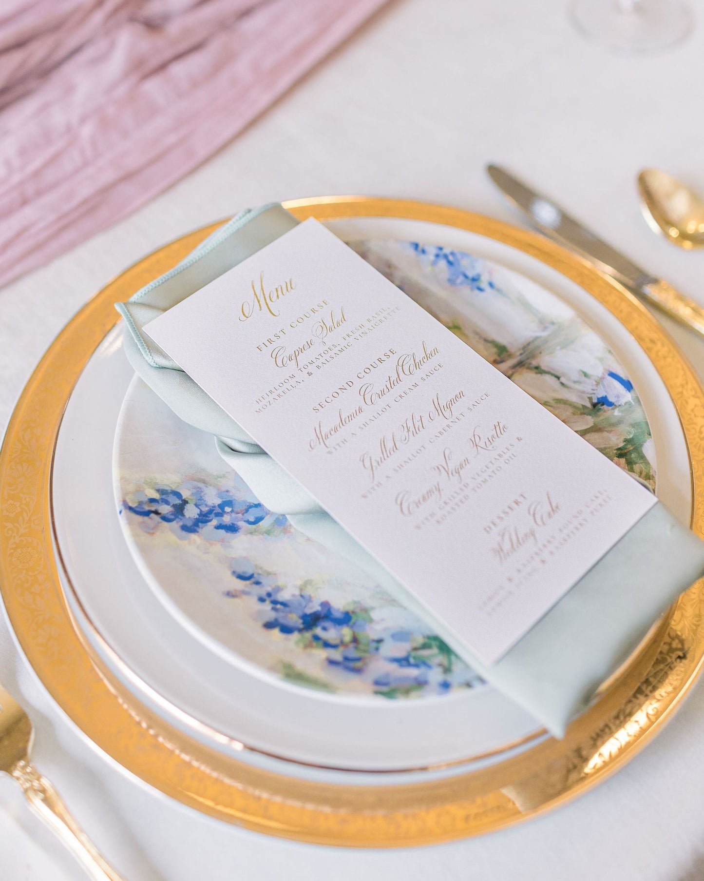 Catholic Wedding Menus, Sacred Heart and Immaculate Heart