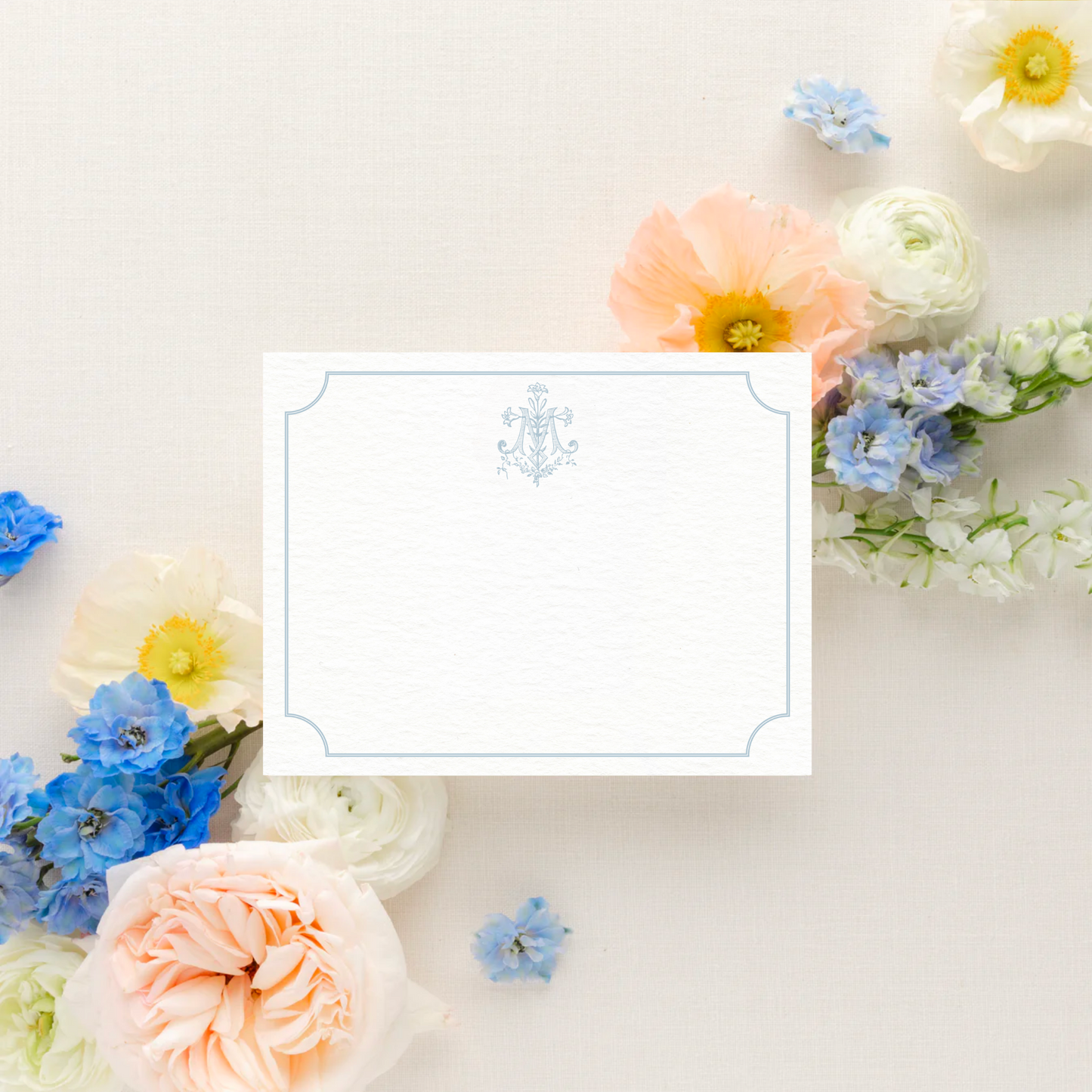 Marian Cross with Lilies, Catholic Stationery Set, Pack of 10