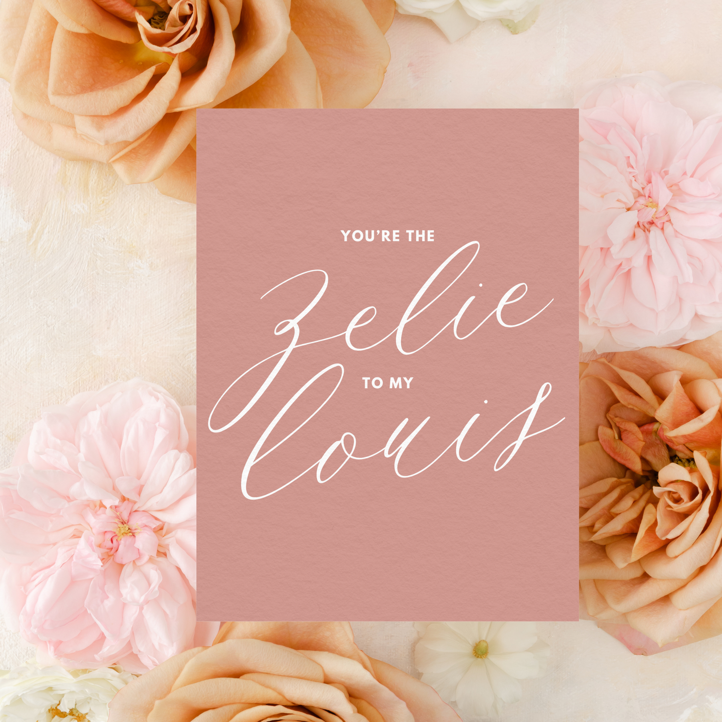 Catholic Valentine's Day Greeting Card, "You're the Zelie to my Louis"