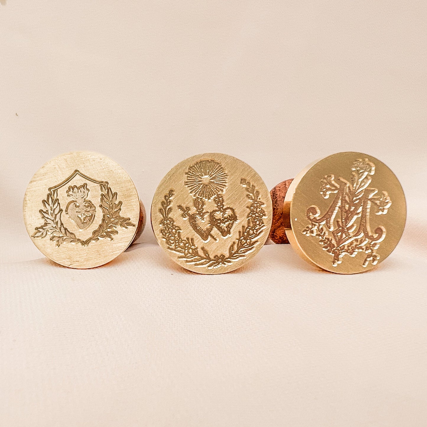 Catholic Wax Seal Stamps, Sacred Heart Crest, Engraved in the USA