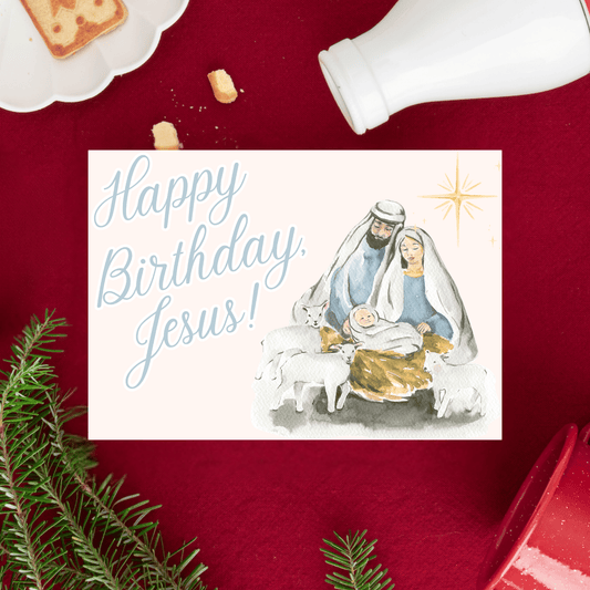 Personalized Catholic Christmas Cards, The Infant King, with optional Addressed Envelopes