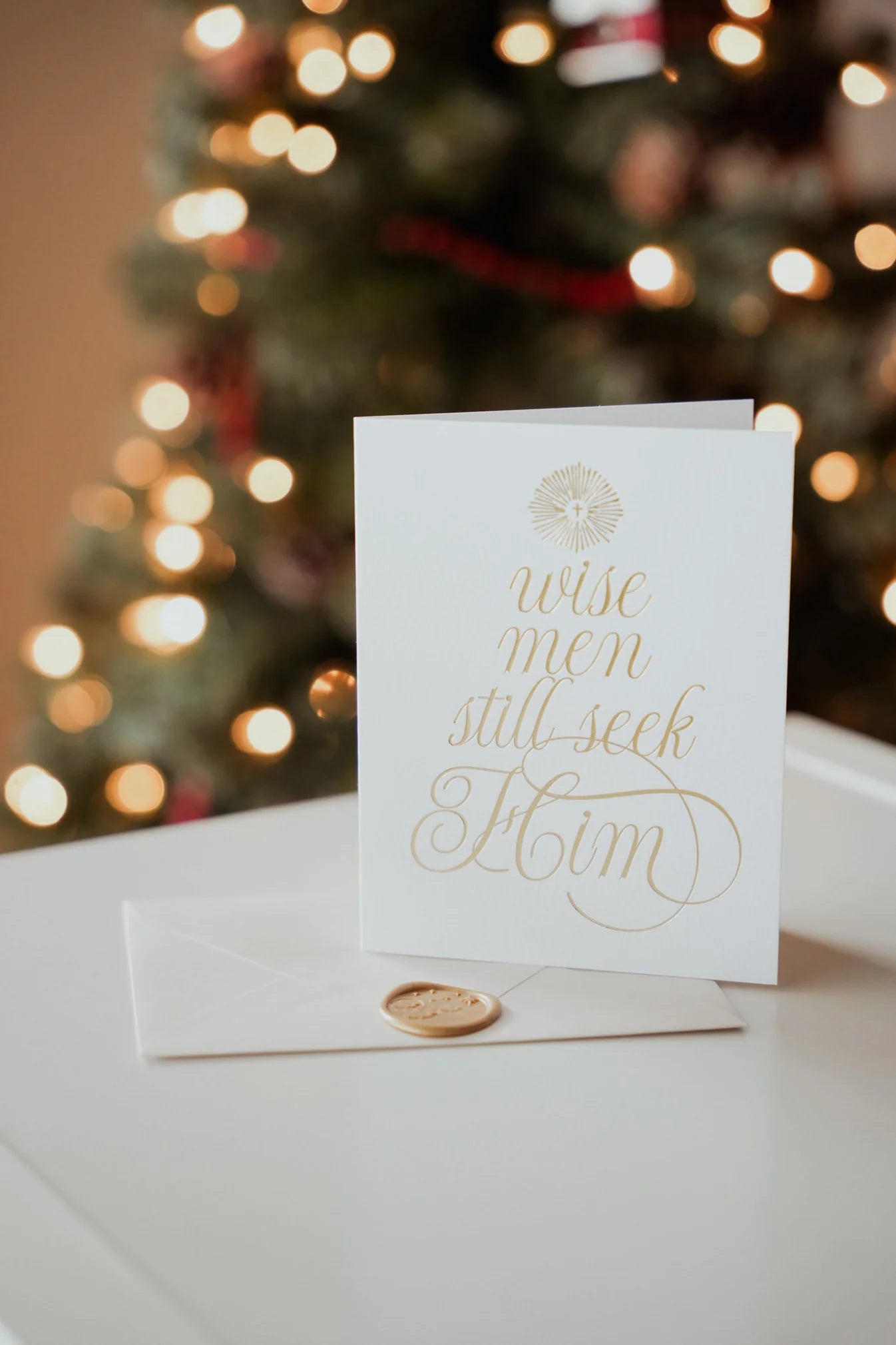 Catholic Christmas Cards + Wax Seal DIY Starter Kit, Wise Men Stamp, Wise Men Still Seek Him Cards