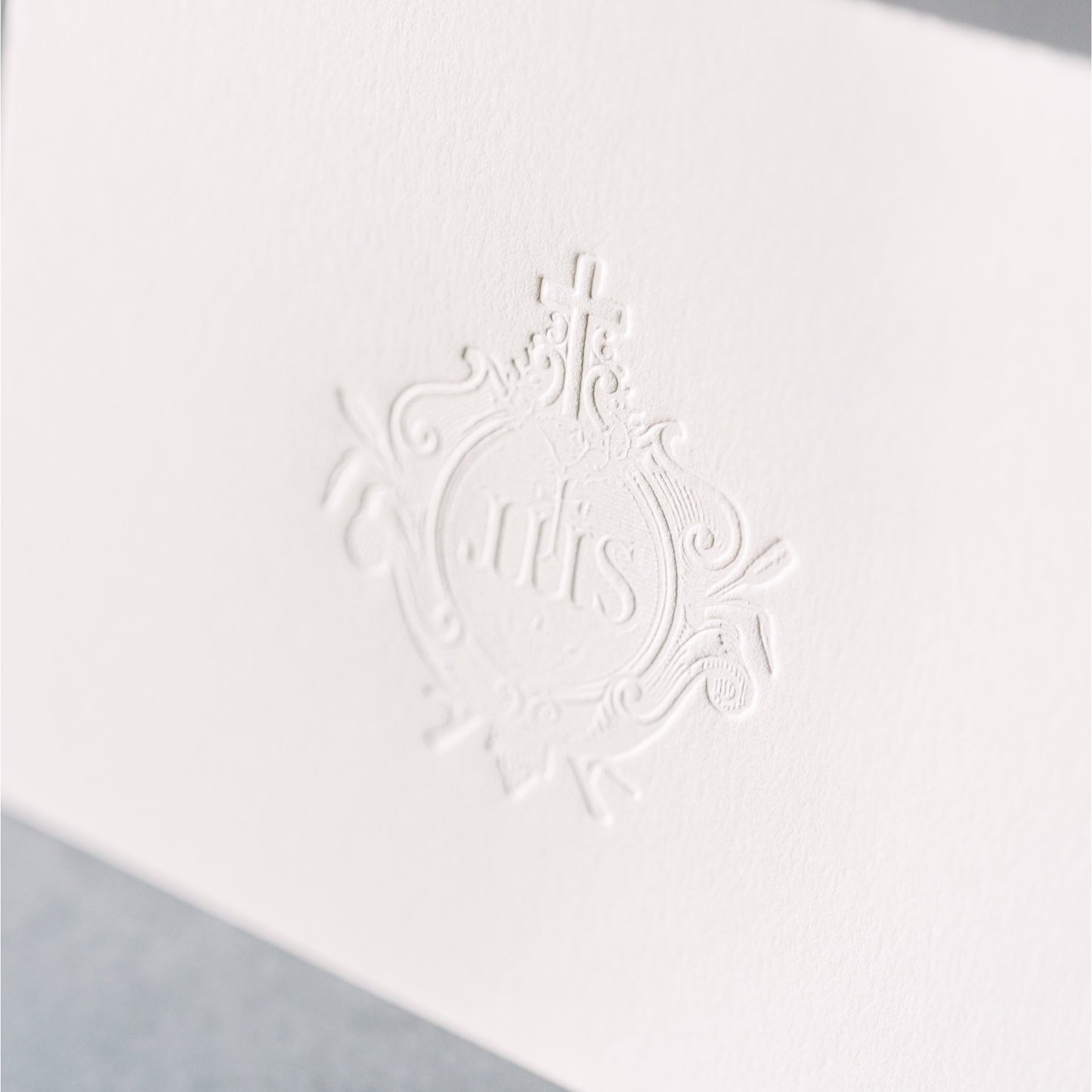 IHS Jesus Crest, Catholic Letterpress Stationery Set, Pack of 5