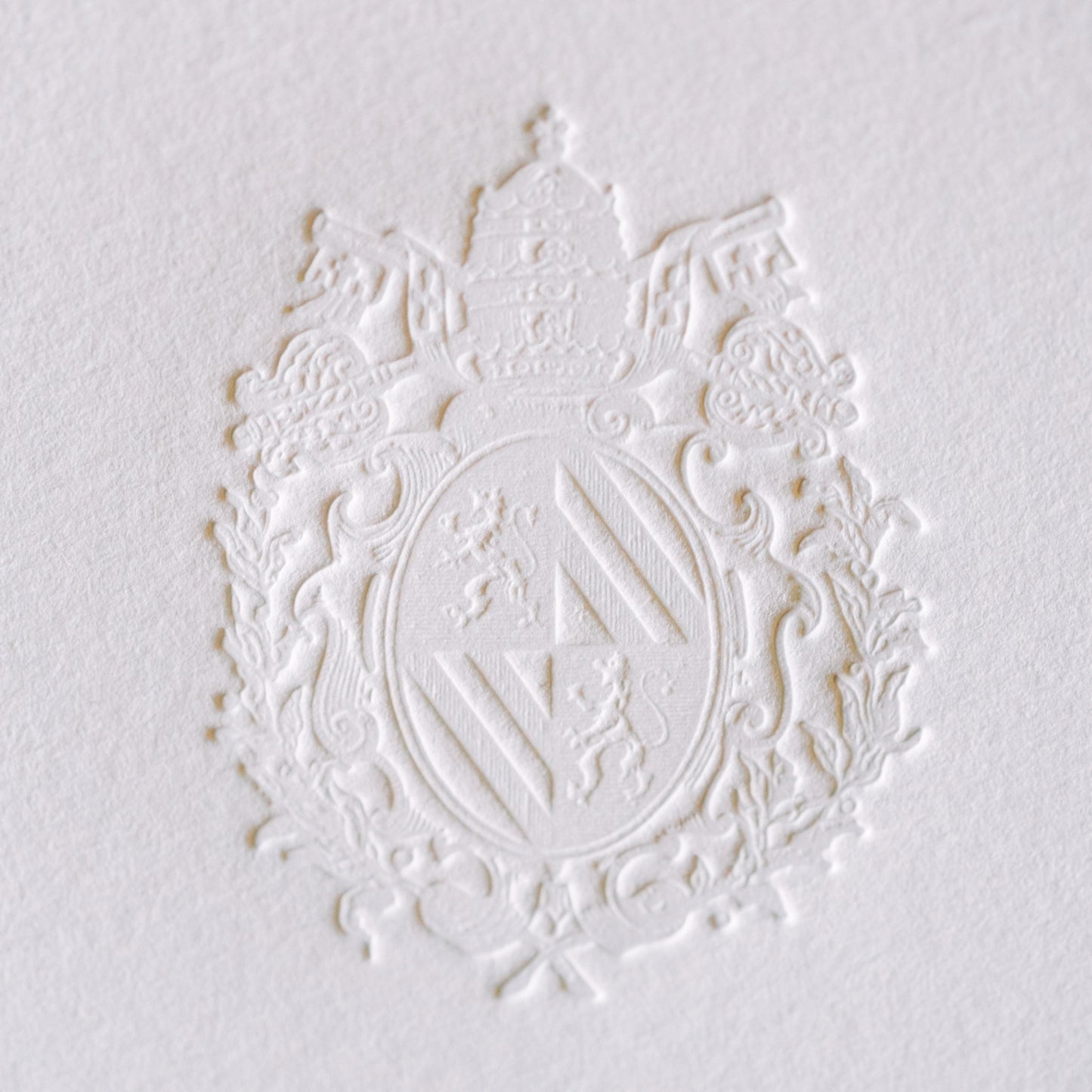 Catholic Coat of Arms, Catholic Letterpress Stationery Set, Pack of 5