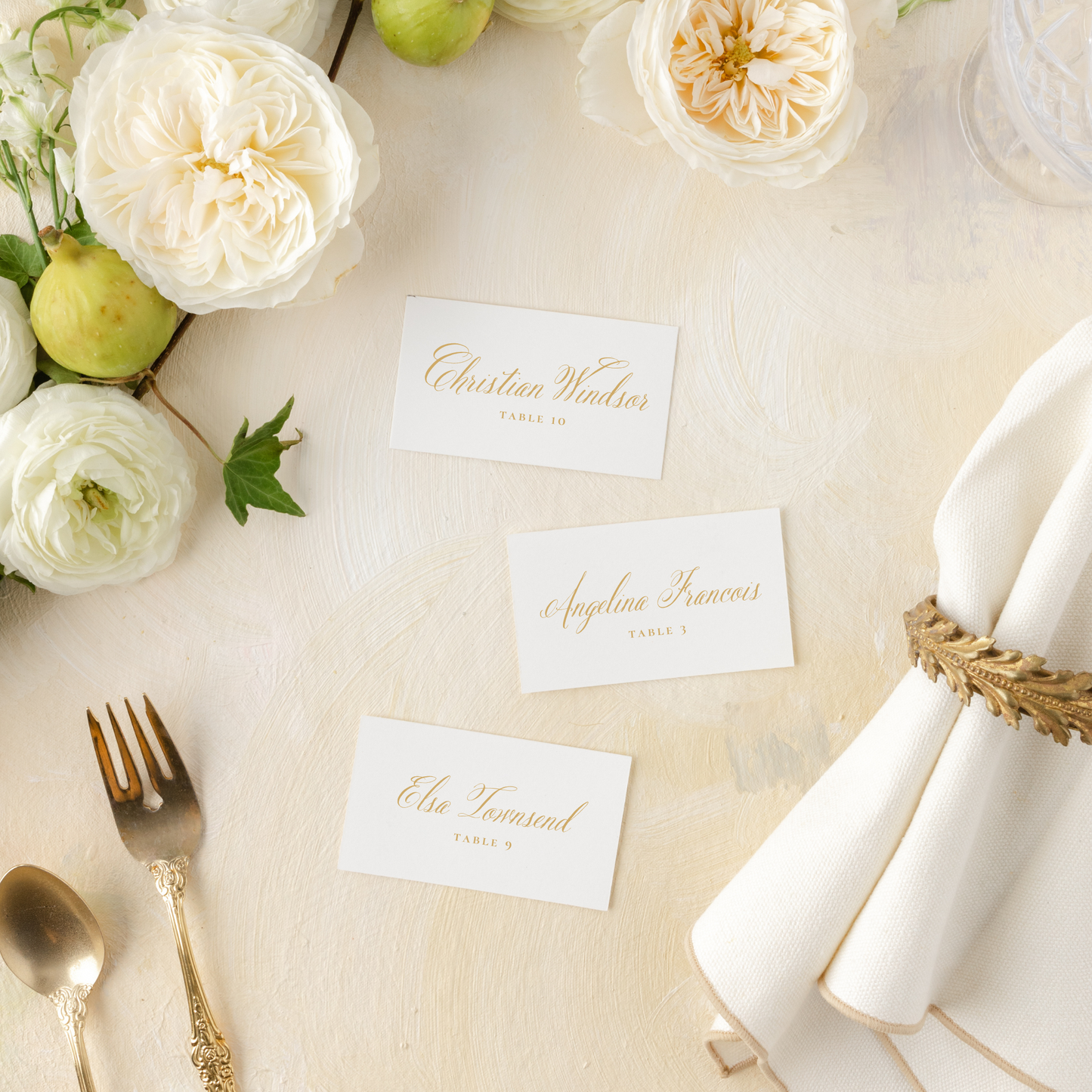 Catholic Wedding Escort Cards, Calligraphy-style