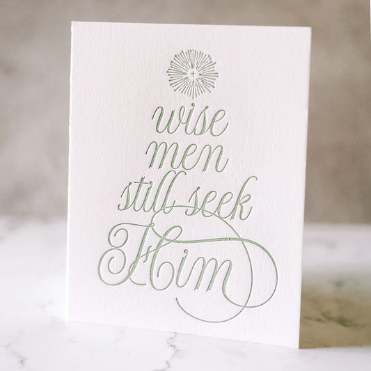 Wise Men Still Seek Him, Catholic Letterpress Stationery Set, Pack of 5