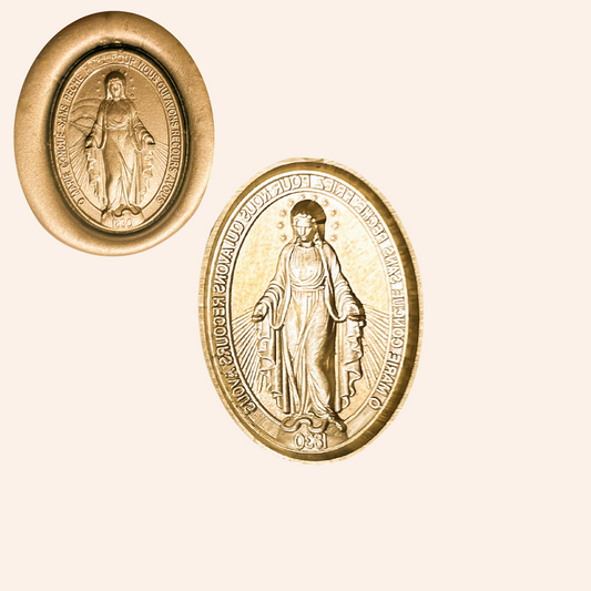 Catholic Wax Seal Stamps, Miraculous Medal (front)