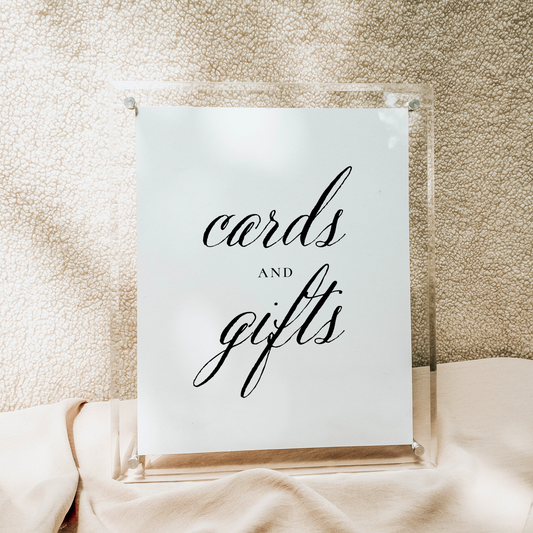 Catholic Wedding Signage, Gifts and Cards Tabletop Wedding Sign