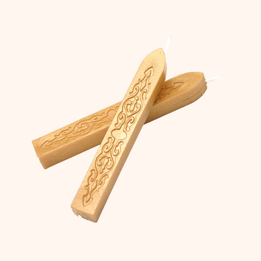 Yellow Gold Wicked Sealing Wax, Catholic Wax Seal Stamp Supplies