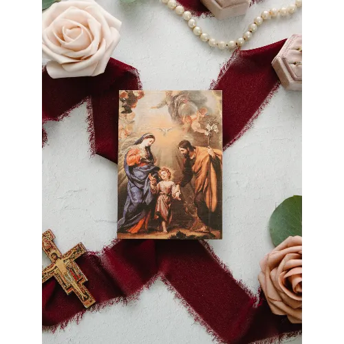 Catholic Baptism Prayer Cards, Holy Family (Semi-Custom)