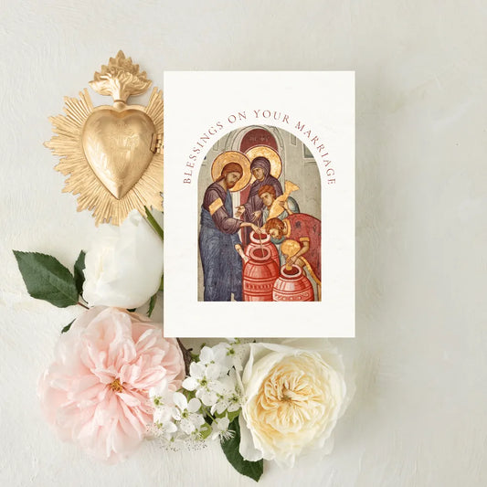 Catholic Mass Cards, Wedding Feast at Cana, Marriage Mass Intention Cards