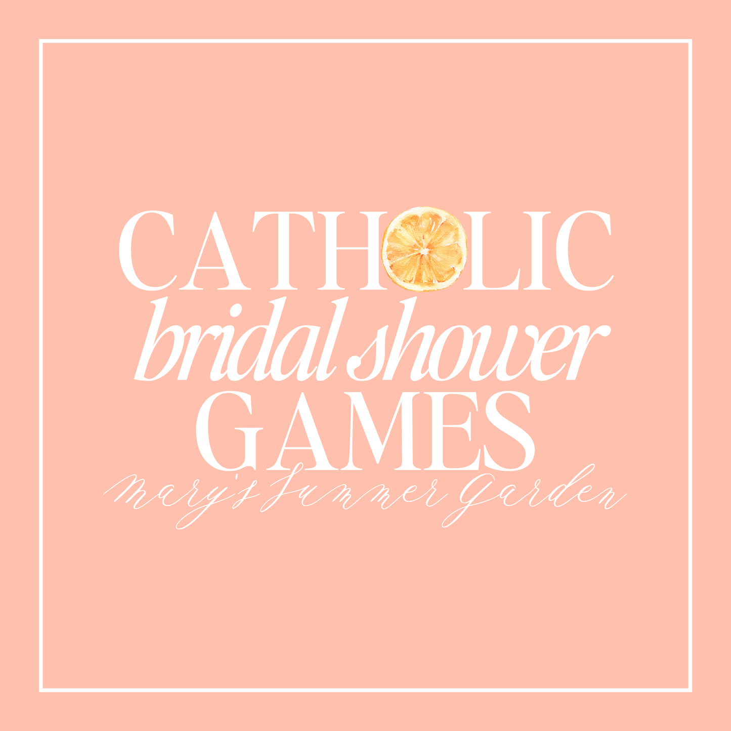 Catholic Bridal Shower Games: Mary's Summer Garden Edition | Instant Digital Download